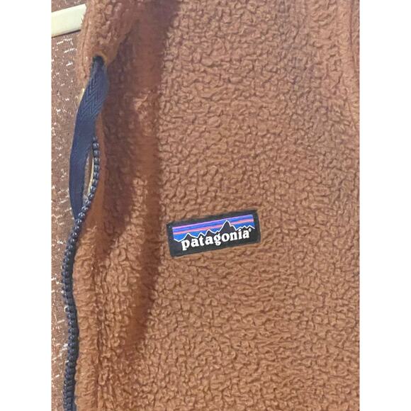Brown Patagonia Women's Shearling Fleece Hooded Large - Picture 8 of 9